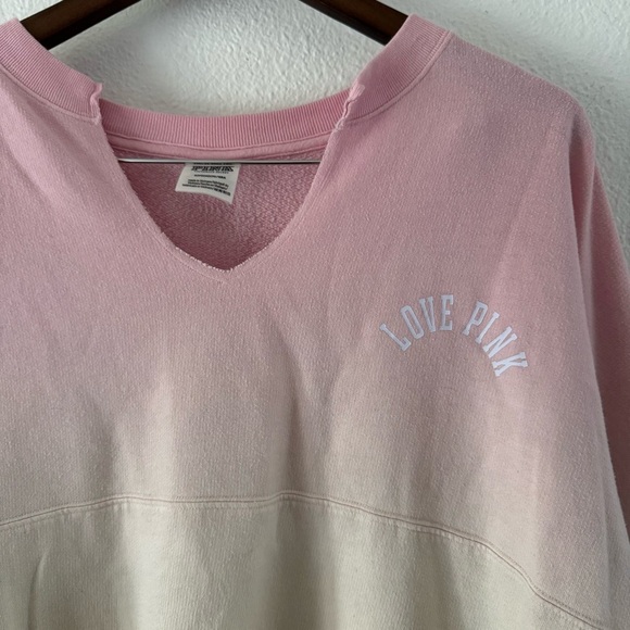 PINK Victoria Secret Oversized Sweatshirt Ombre Dip Dye Small Streetwear Y2K - Picture 6 of 15